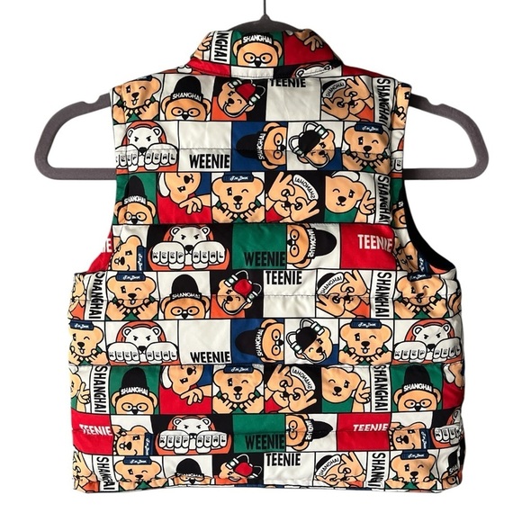 Teenie Weenie Reversible Puffer Vest Children 6-7 Years Old Blue Red Unisex - Picture 4 of 11